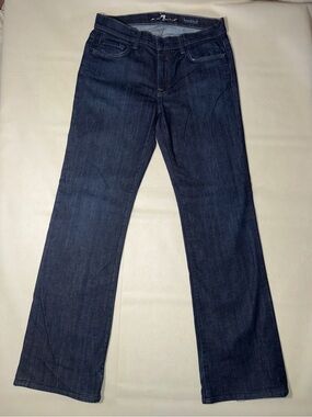 7 For All Mankind Men's Dark Blue Bootcut Jeans Made in USA